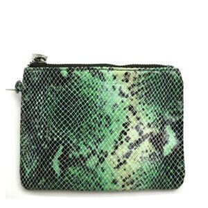 Aimee Kestenberg Women's Green Snakeskin Print Travel Pouch